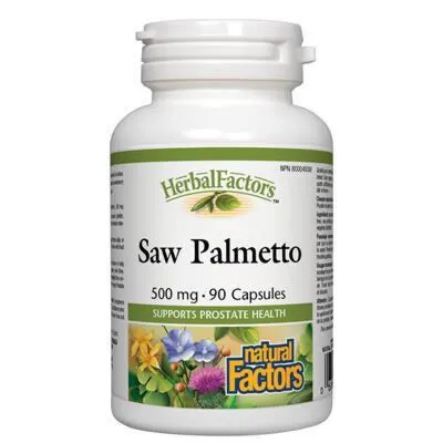 Natural Factors Saw Palmetto 500MG  90 Capsules