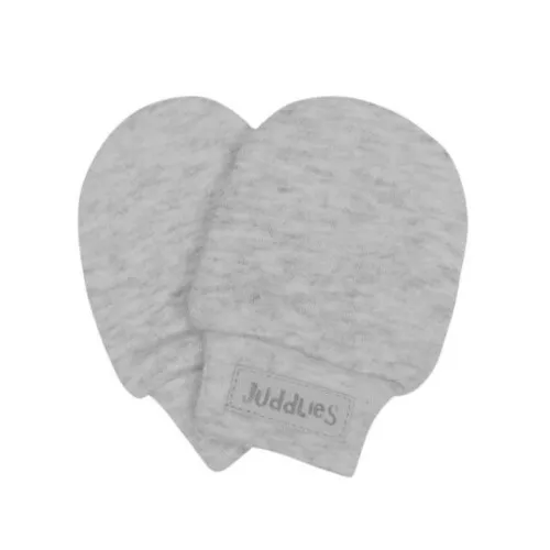 Juddlies Scratch Mitts - Pale Grey Fleck