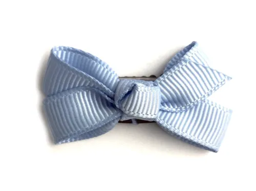 Baby Wisp d - Mini Latch Wisp Clip Chelsea Boutique Bow Bluebird