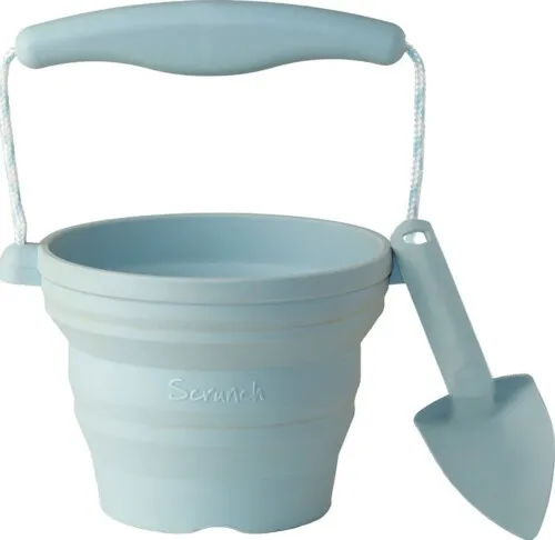 Scrunch Seeding Pot with Spade Dark Egg Blue
