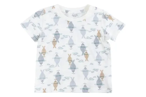 Nest Designs Bamboo Jersey Short Sleeve T-Shirt - Ocean Float 2-3T