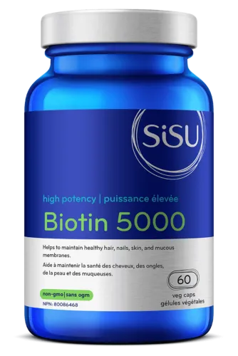 SISU Biotin High Potency 5000mcg 60 Veg Capsules