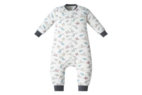 Nest Designs Organic Cotton Long Sleeve Footed Sleep Bag 1.0 TOG - Rainbow Swim 6M-18M