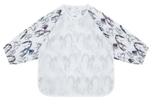 Nest Designs Bamboo Long Sleeve Bib Cover - Penguin Love 3T-6T