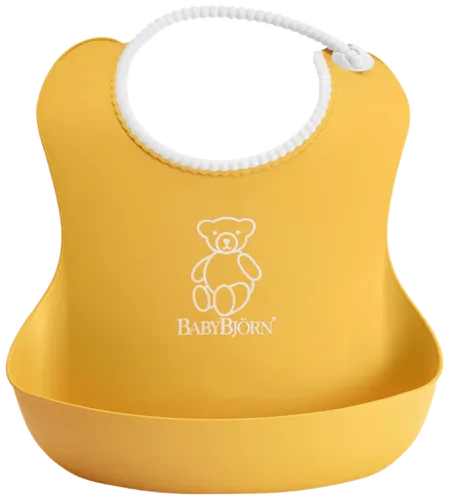 BabyBjorn Soft Bib - Yellow 4 Months+