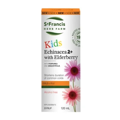 St. Francis Herb Farm Echinacea Kids Syrup with Elderberry 2yrs+ 120ml @