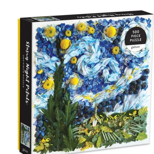 Galison Starry Night Petals 500 Piece Puzzle