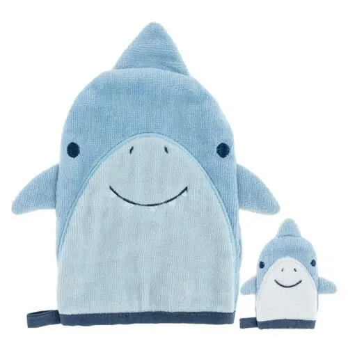 Stephen Joseph Bath Mitt with Finger Puppet - Shark