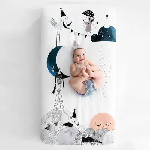 Rookie Humans Organic Crib Sheet - The Moon's Birthday