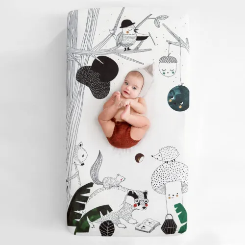 Rookie Humans Organic Crib Sheet - Woodland Dreams