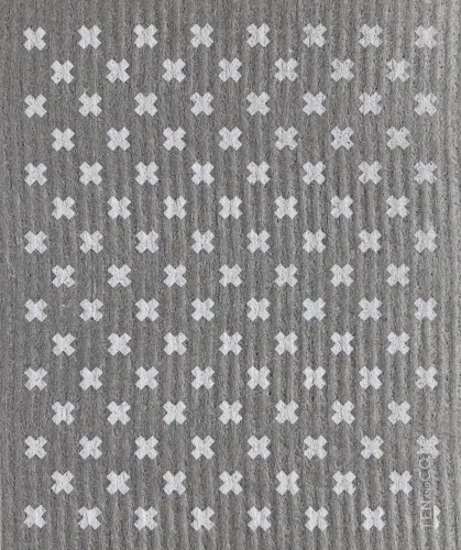 Ten and Co. Tiny X Grey and White Sponge Cloth