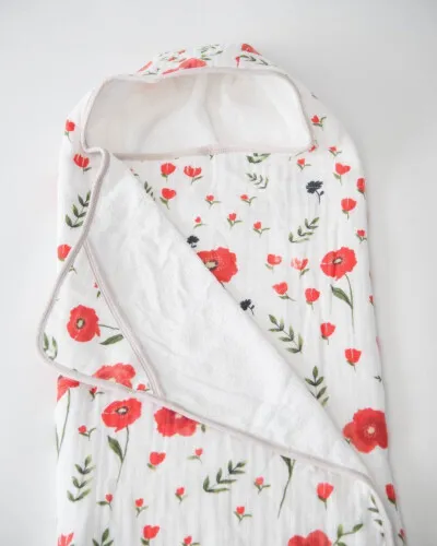 Little Unicorn Cotton Hooded Towel Big Kid Summer Poppy