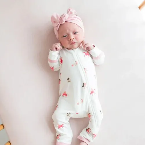 Kyte Baby Zippered Romper in Unicorn - 3-6 Months