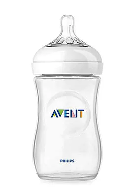 Philip Avent Natural Glass Baby Bottle 8oz  1m+