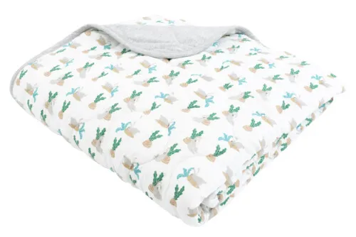Nest Designs Quilted Bamboo Winter Blanket (Toddler) - Lazy Rabbits