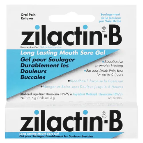 Zilactin B Long Lasting Mouth Sore Gel 6g