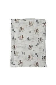 Loulou Lollipop Bamboo Muslin Swaddle - Bears on Bikes