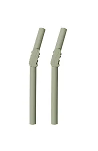 Loulou Lollipop Kids Silicone Straw (Pack of 2) - Born To Be Wild - Alligator