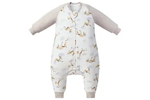Nest Designs Raglan Bamboo Long Sleeve Footed Sleep Bag 2.5 TOG - Gazelle Sky - 2T- 3T