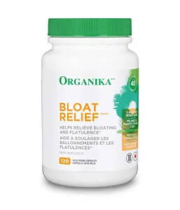 Organika Bloat Relief 120 Veg Capsules