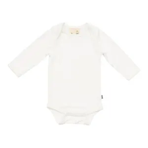 Kyte Baby Long Sleeve Bodysuit in Cloud - Cloud  6-12 months
