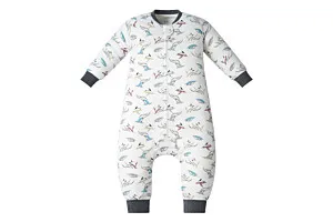 Nest Designs Organic Cotton Long Sleeve Footed Sleep Bag 1.0 TOG - Rainbow Swim 6M-18M