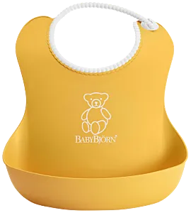 BabyBjorn Soft Bib - Yellow 4 Months+