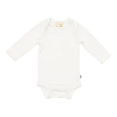 Kyte Baby Long Sleeve Bodysuit in Cloud - Cloud  6-12 months