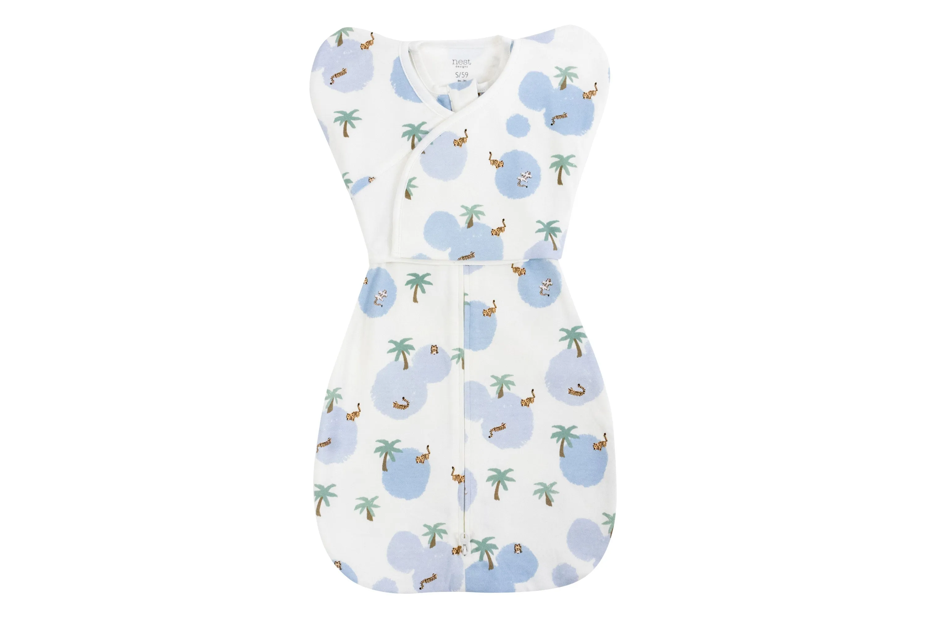 Nest Designs Organic Cotton Startle Stop Sleep Bag Set 0.5 TOG - Thirsty Tigers