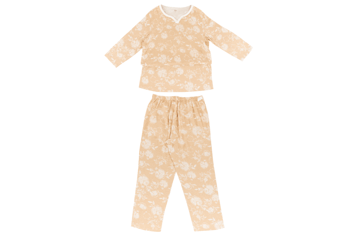 Nest Designs Women's Bamboo Pima 3/4 Sleeve Nursing PJ Set - Pomegranate M