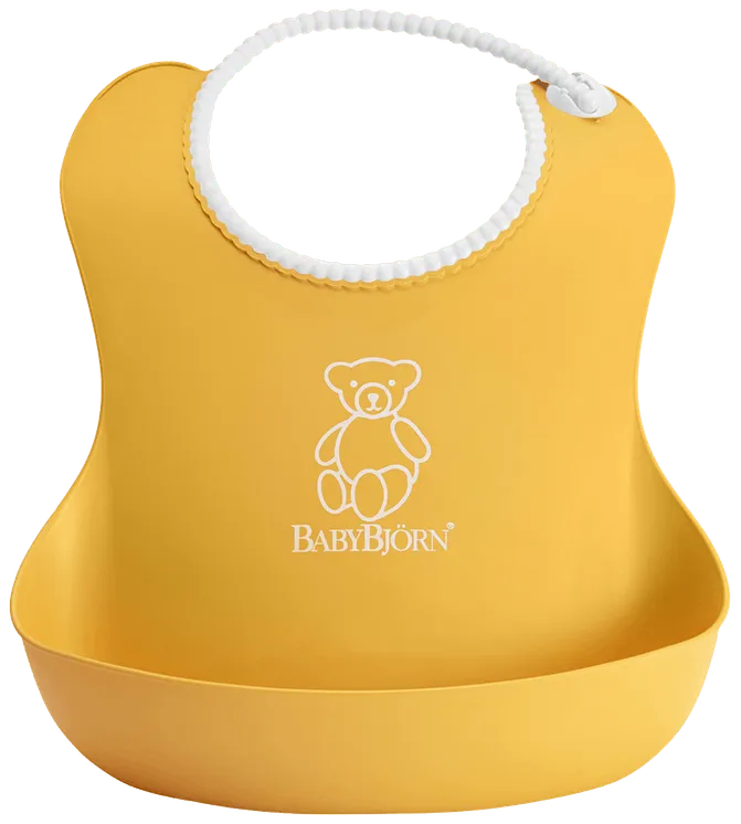 BabyBjorn Soft Bib - Yellow 4 Months+