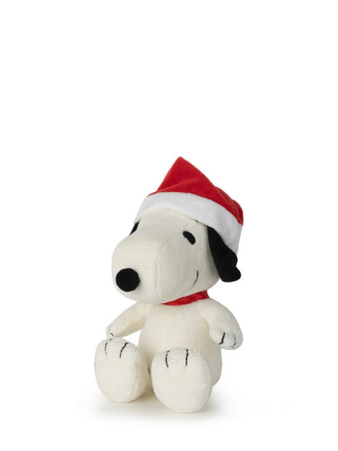 Bon Ton Toys Plush PEANUTS Snoopy Sitting with Christmas Hat - 23cm - 9''