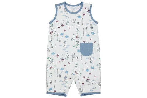 Nest Designs Bamboo Pima Sleeveless Romper - The Town Mouse & The Country Mouse - 6M-12M