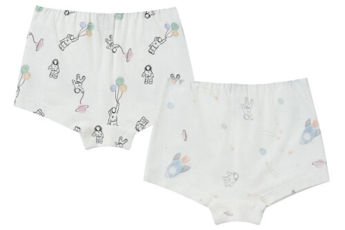 Nest Designs Girl Boy Short Underwear (Avocado Bamboo, 2 Pack) - To Inifinity! - To Inifinity! - 5Y-6Y