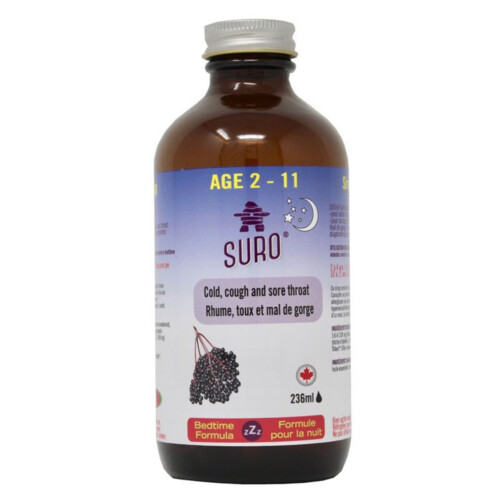 Suro Elderberry Syrup Nighttime for Kids Ages 2-11 236 mL