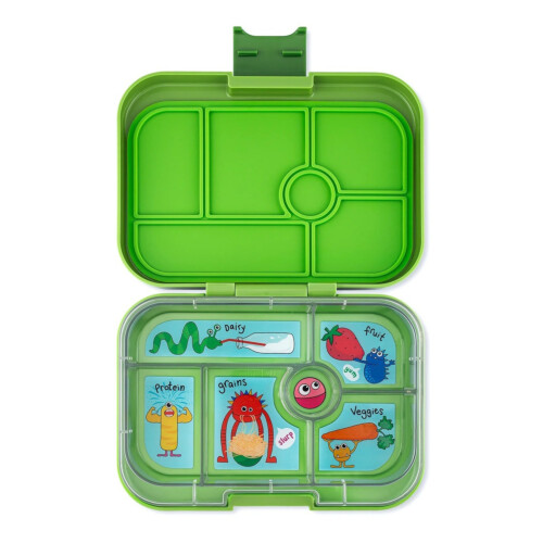Yumbox Original 6 Compartment - Matcha Green with Monsters Tray