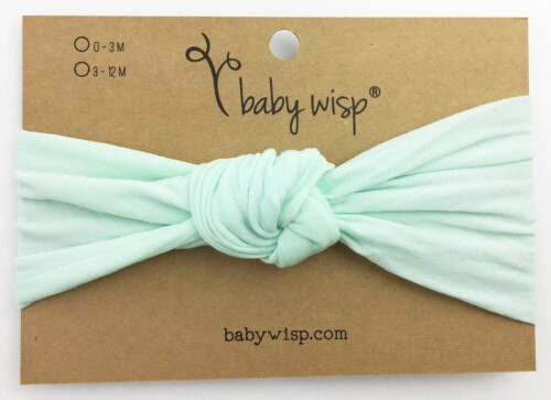 Baby Wisp Headband Nylon Turban Knot - Mint 3-12m