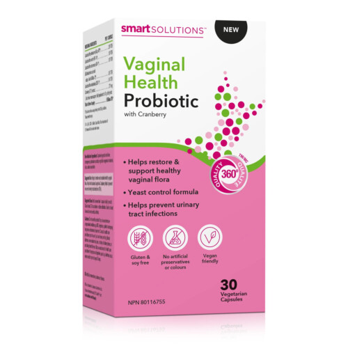 Smart Solutions Vaginal Health Probiotic with Cranberry 30 Vcaps