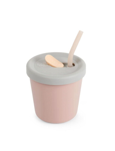 Haakaa Silicone Sippy Straw Cup - Blush