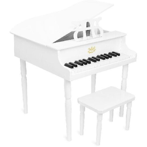 Vilac White Grand Piano and Stool